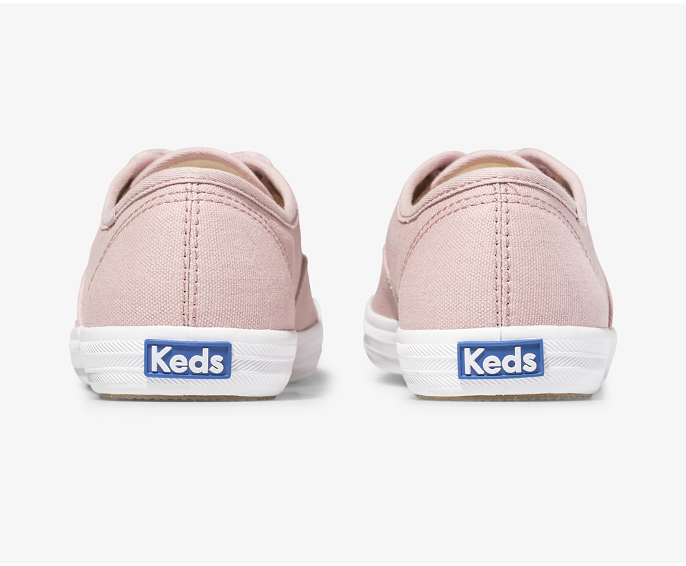 Womens Keds Sneakers - Champion Solids - Pink - 0572-WZYPC